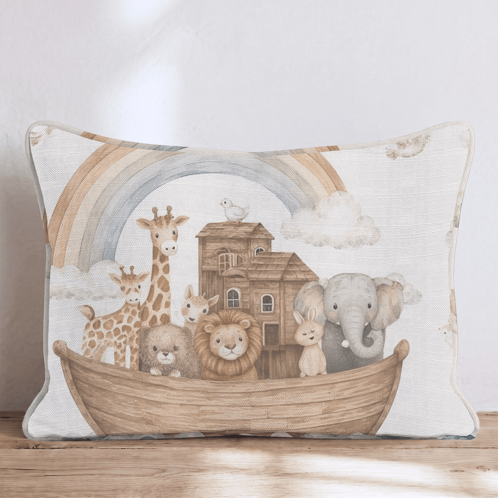 Noahs Ark Throw Pillow - Hillcroft Home