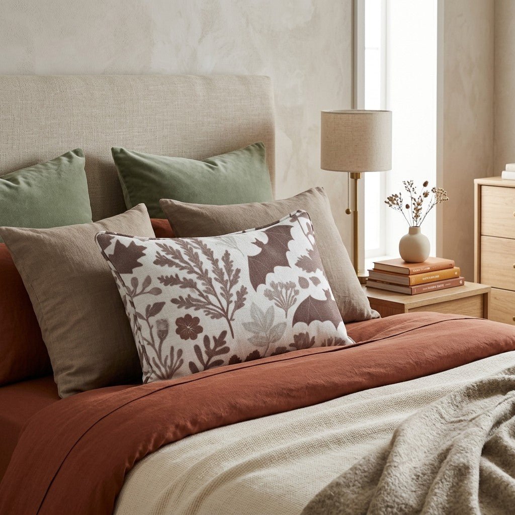Nocturnal Botanical Throw Pillow - Hillcroft Home