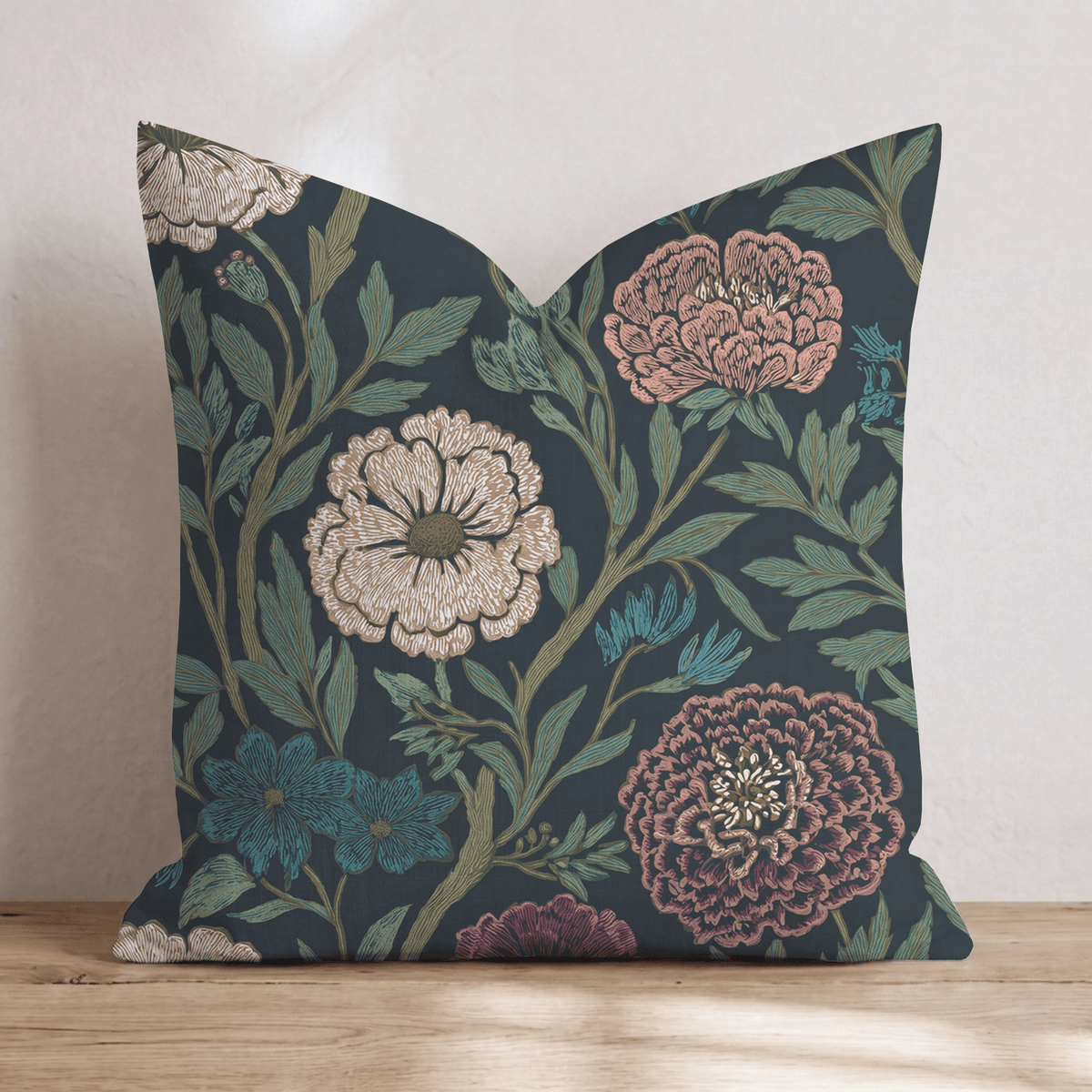 Nocturnal Eden Throw Pillow throw pillow - Hillcroft Home