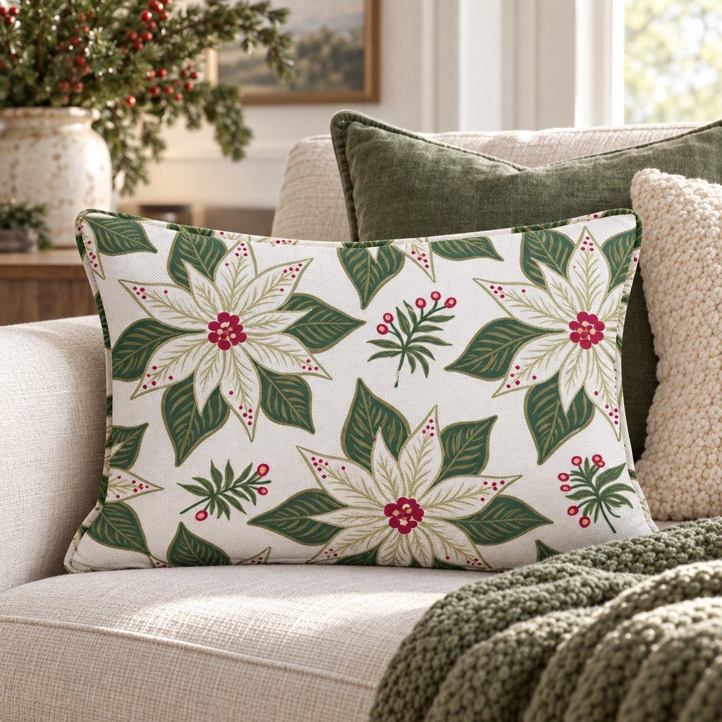 Noel Garden Throw Pillow throw pillow - Hillcroft Home