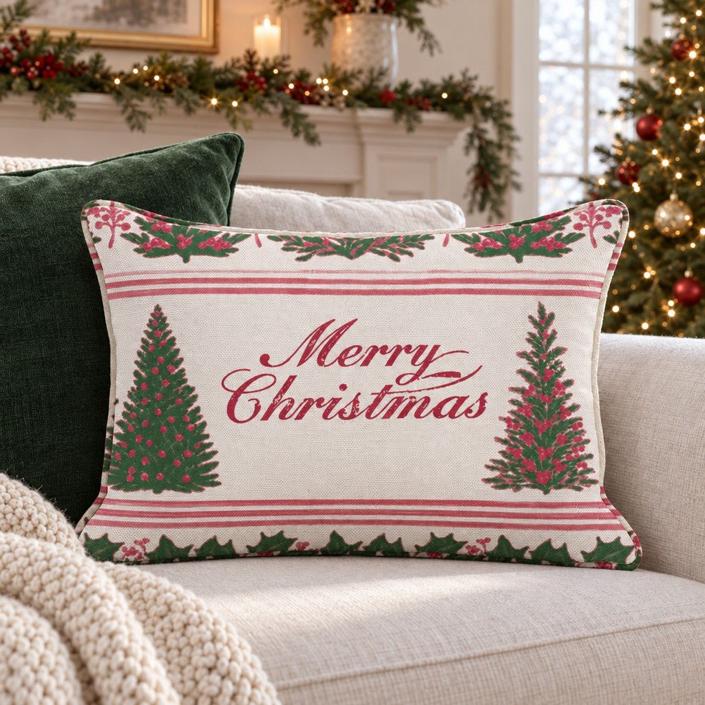 Noel Promenade Throw Pillow throw pillow - Hillcroft Home