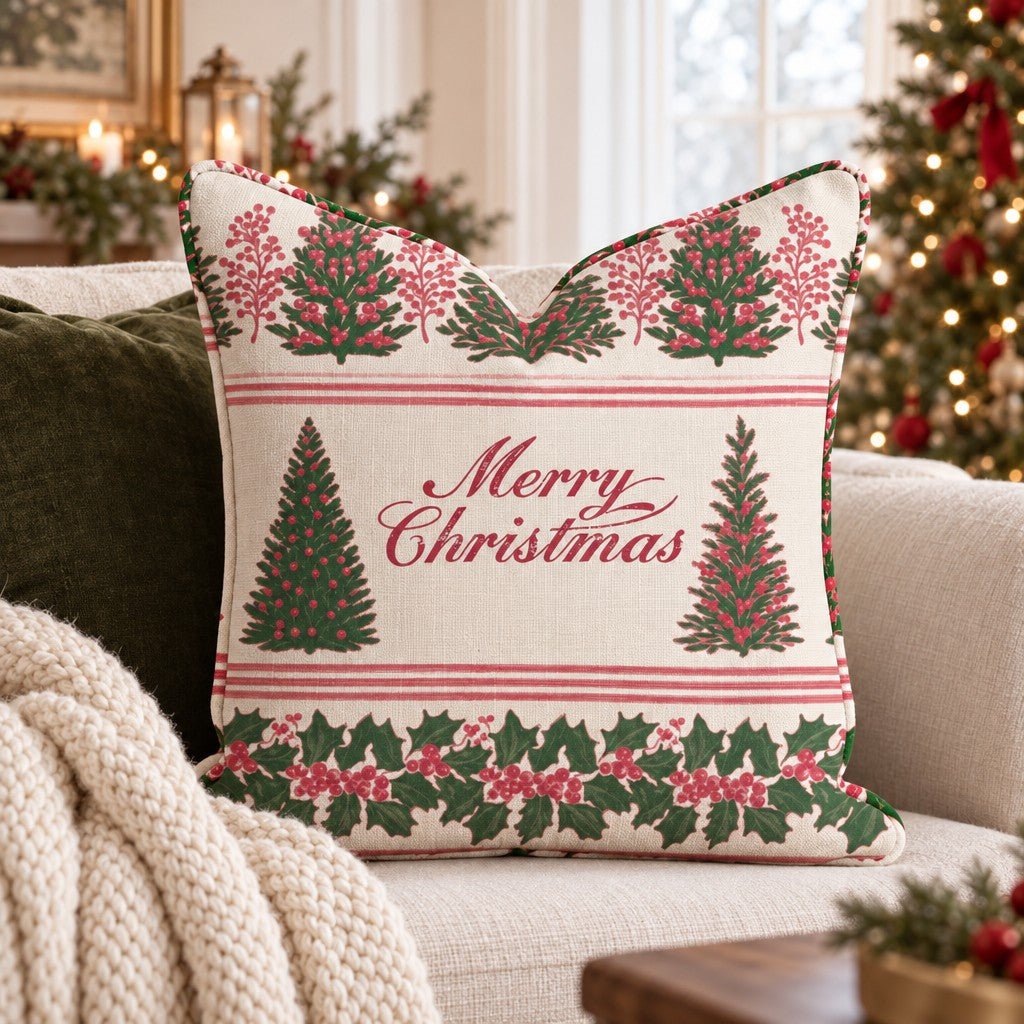 Noel Promenade Throw Pillow throw pillow - Hillcroft Home