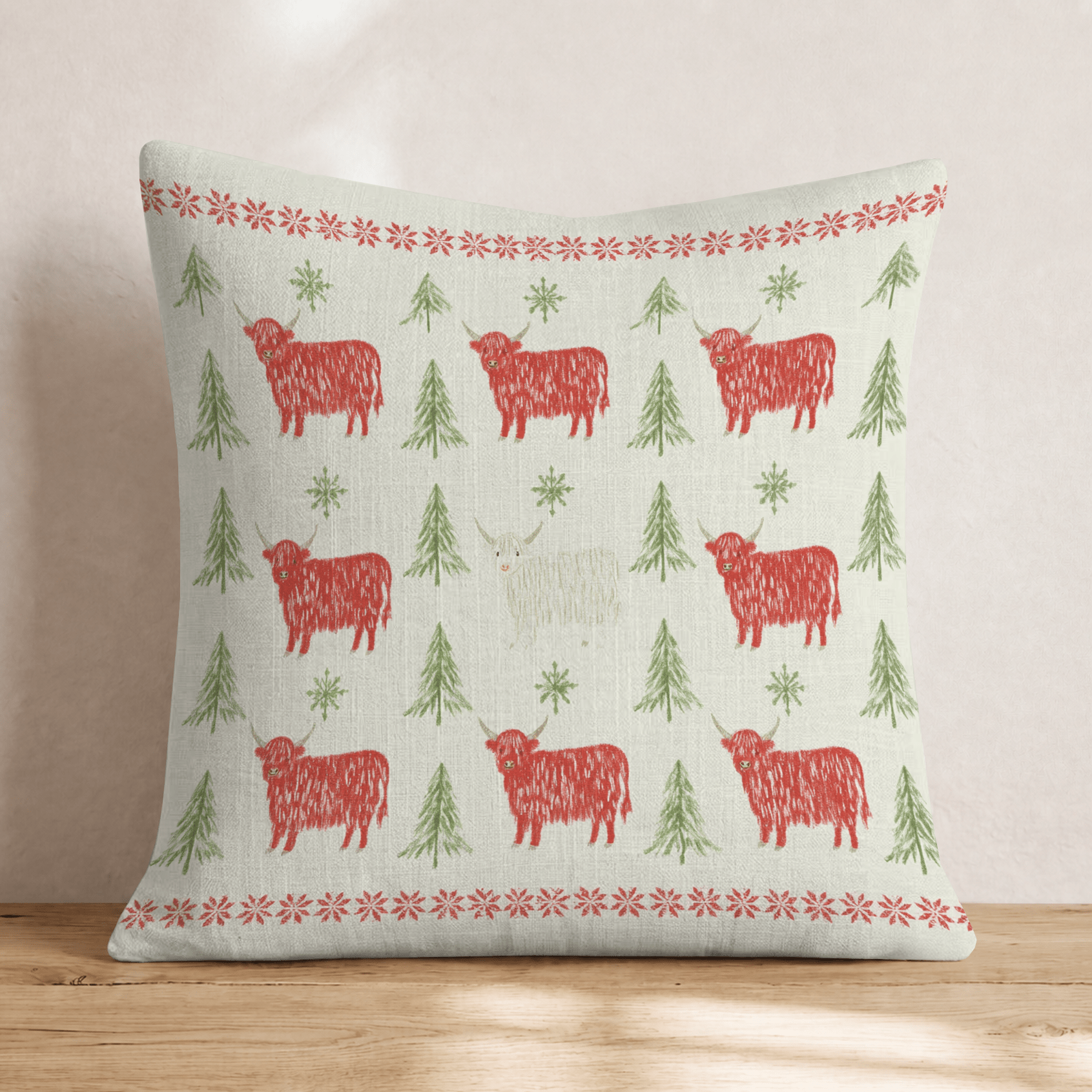 Nordic Moo Year Throw Pillow - Hillcroft Home