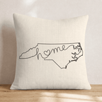 North Carolina Home Throw Pillow - Hillcroft Home