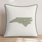 North Carolina State Capital Throw Pillow - Hillcroft Home