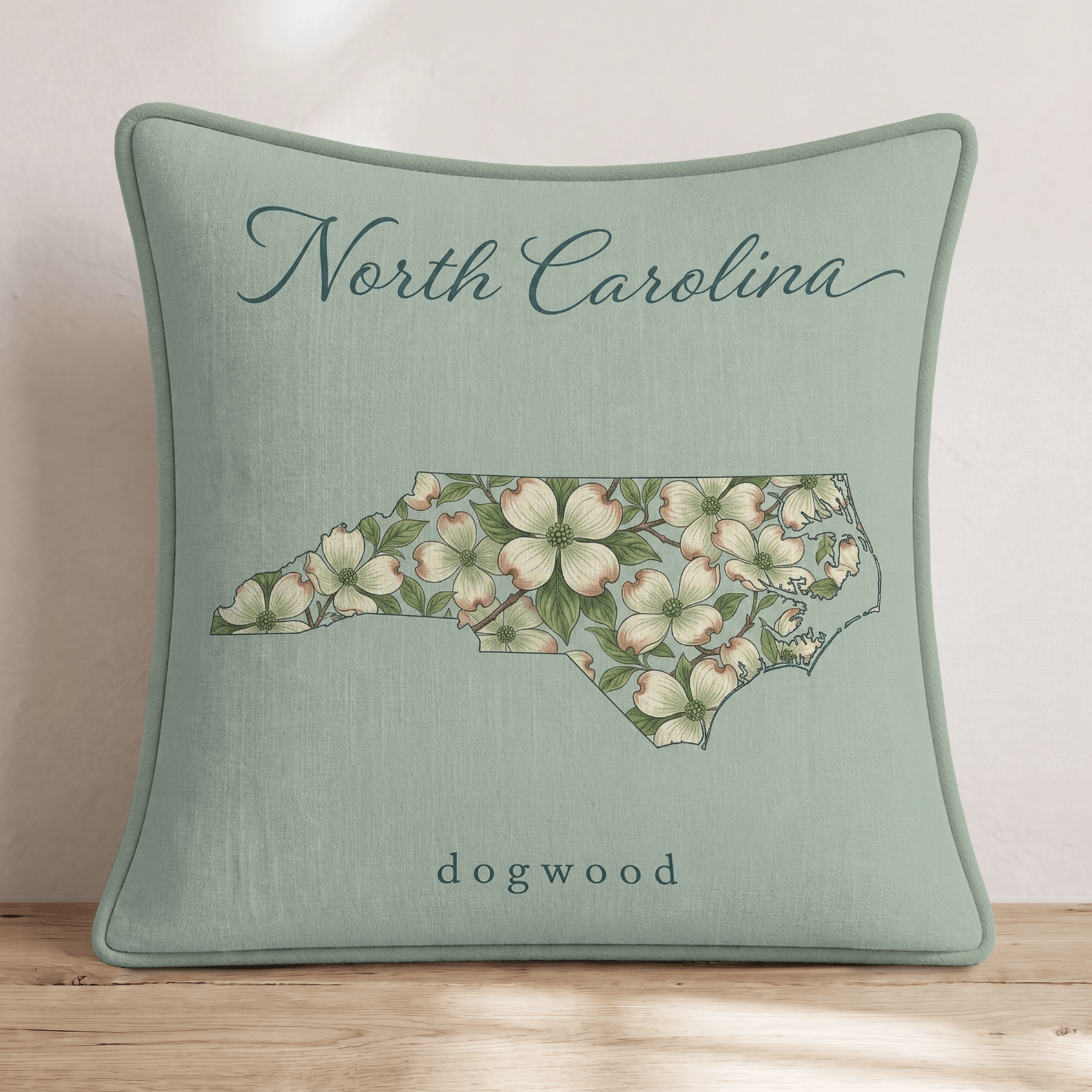North Carolina State Flower Throw Pillow - Hillcroft Home
