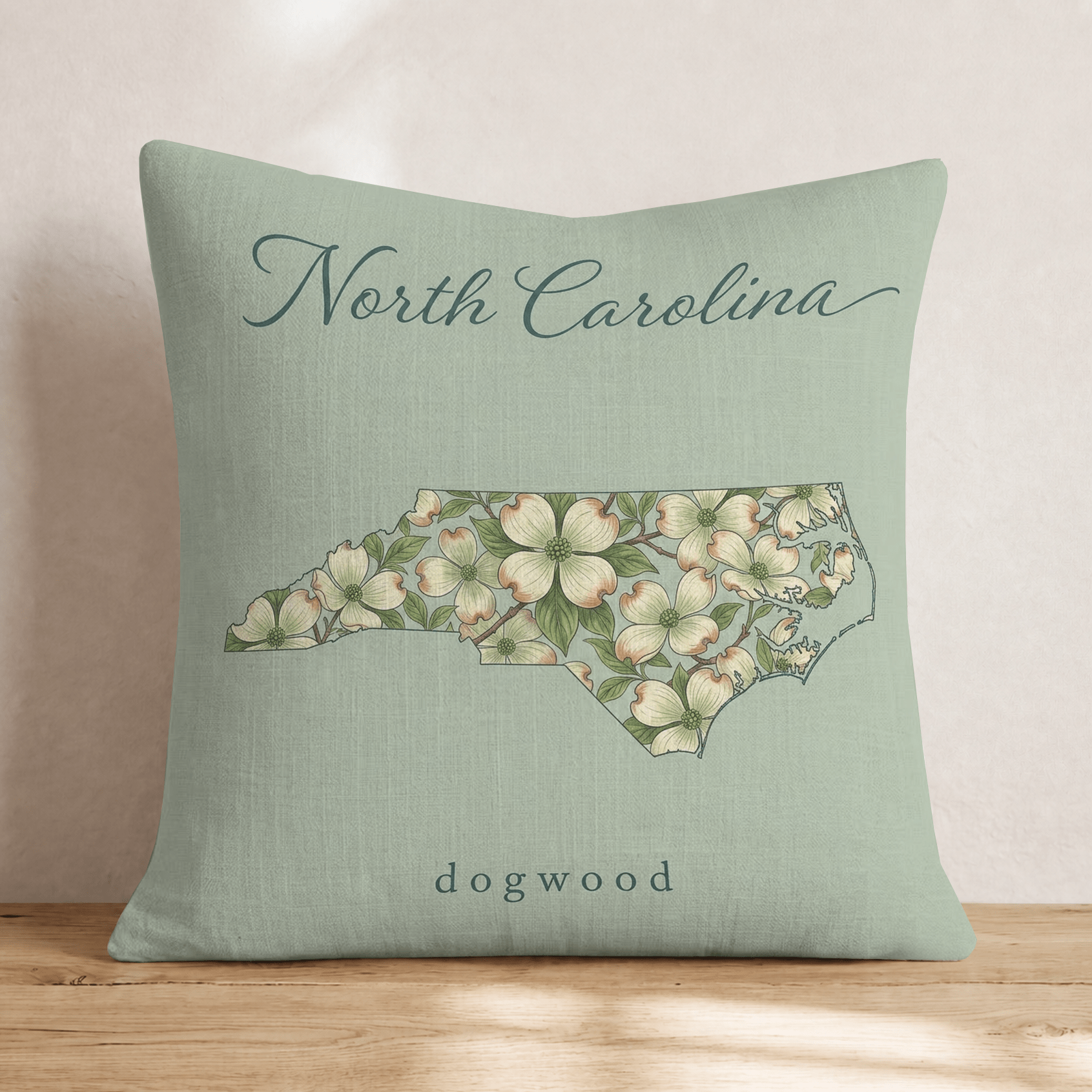 North Carolina State Flower Throw Pillow - Hillcroft Home