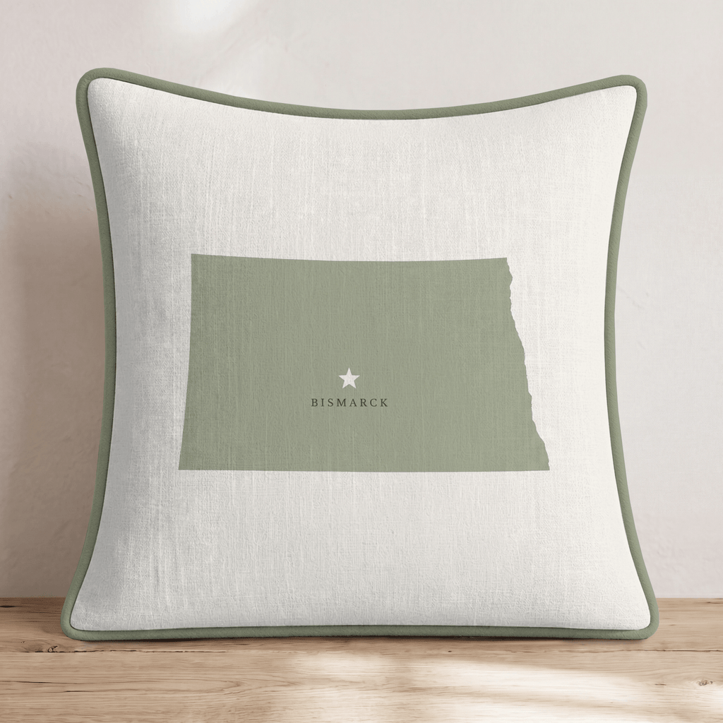 North Dakota State Capital Throw Pillow - Hillcroft Home