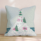North Pole Lighthouse Peak Throw Pillow - Hillcroft Home