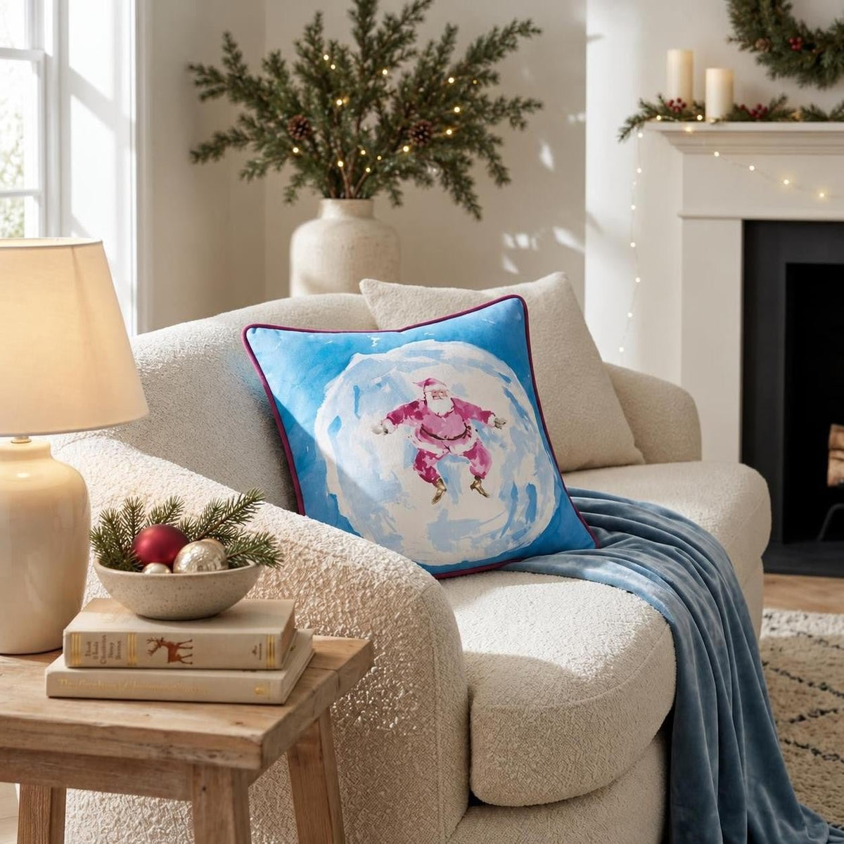 North Pole Winter Wonderland Throw Pillow throw pillow - Hillcroft Home