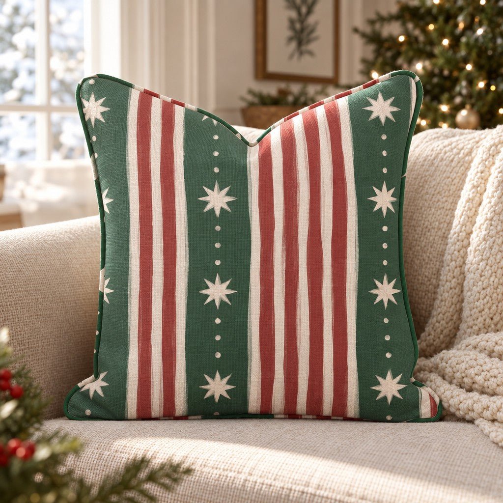 North Star Stripe Throw Pillow throw pillow - Hillcroft Home