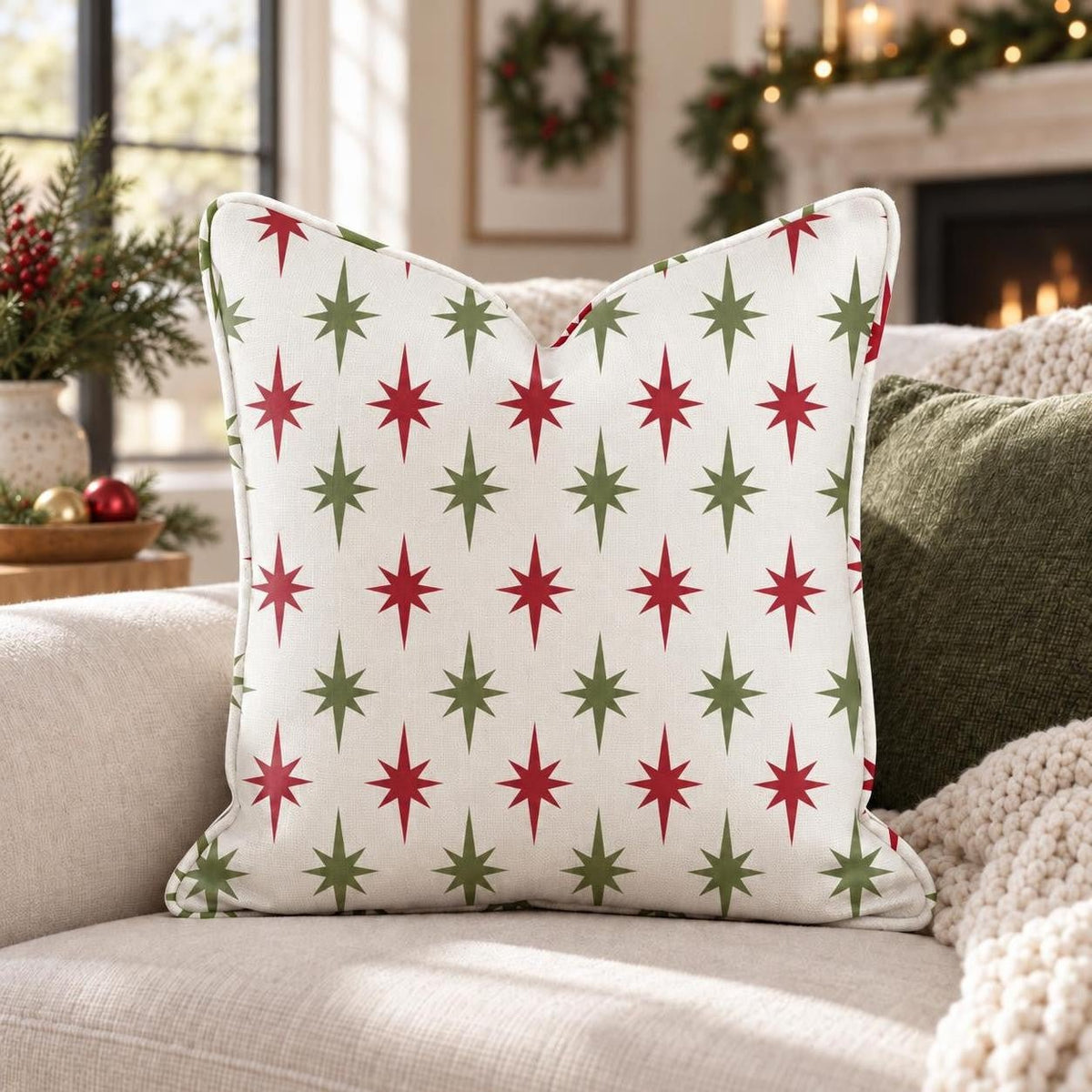 North Star Struck Throw Pillow throw pillow - Hillcroft Home