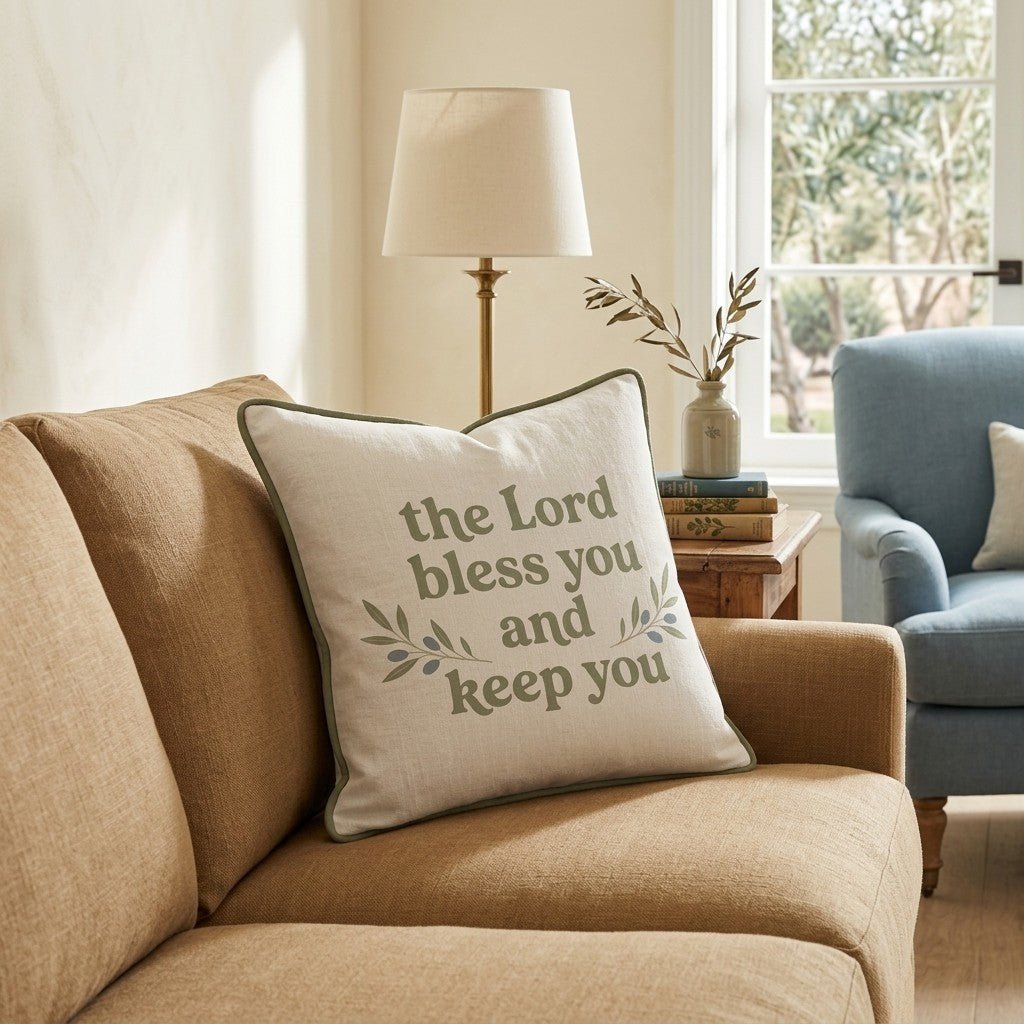 Numbers 6:24 Throw Pillow - Hillcroft Home