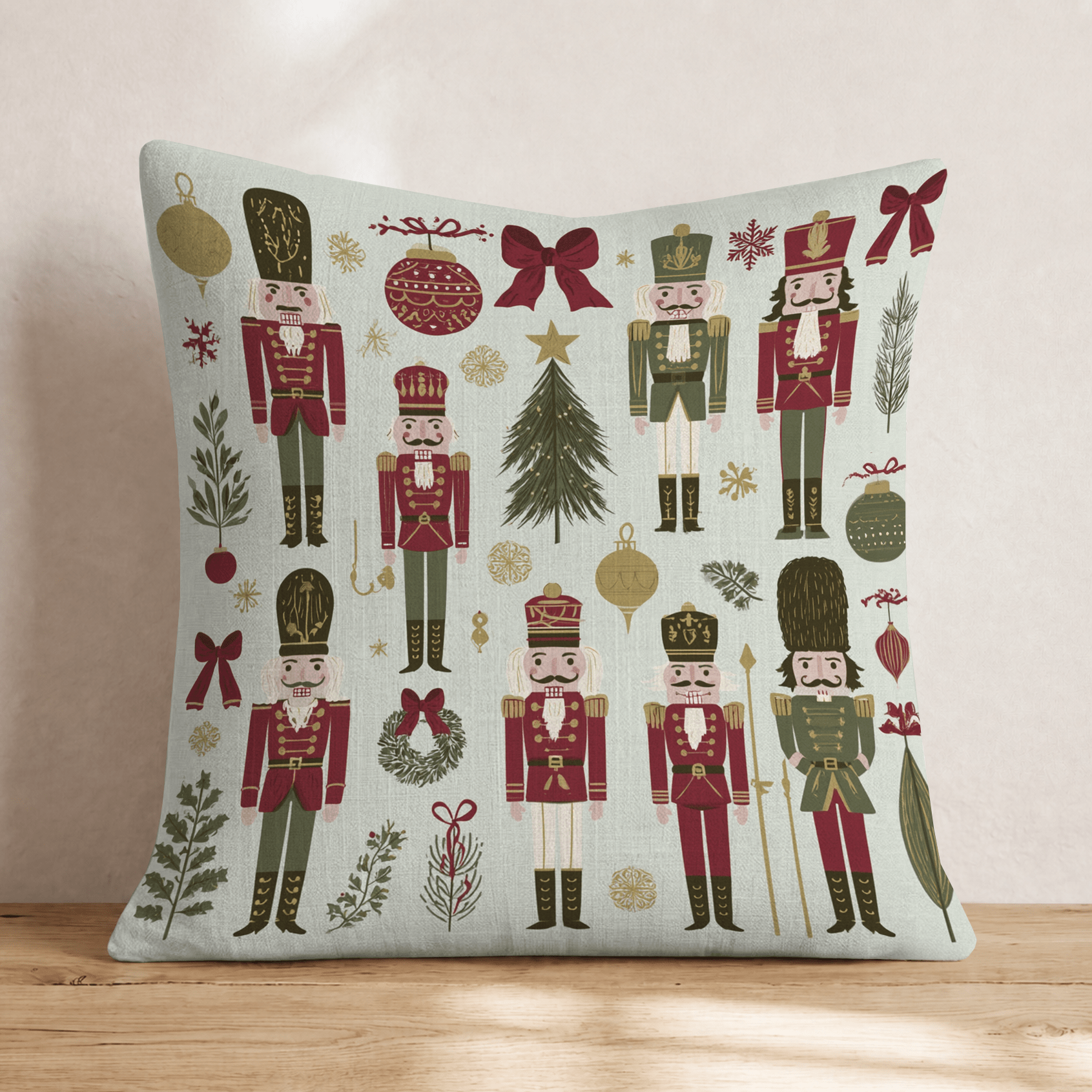 Nutcracker Assortment Throw Pillow - Hillcroft Home