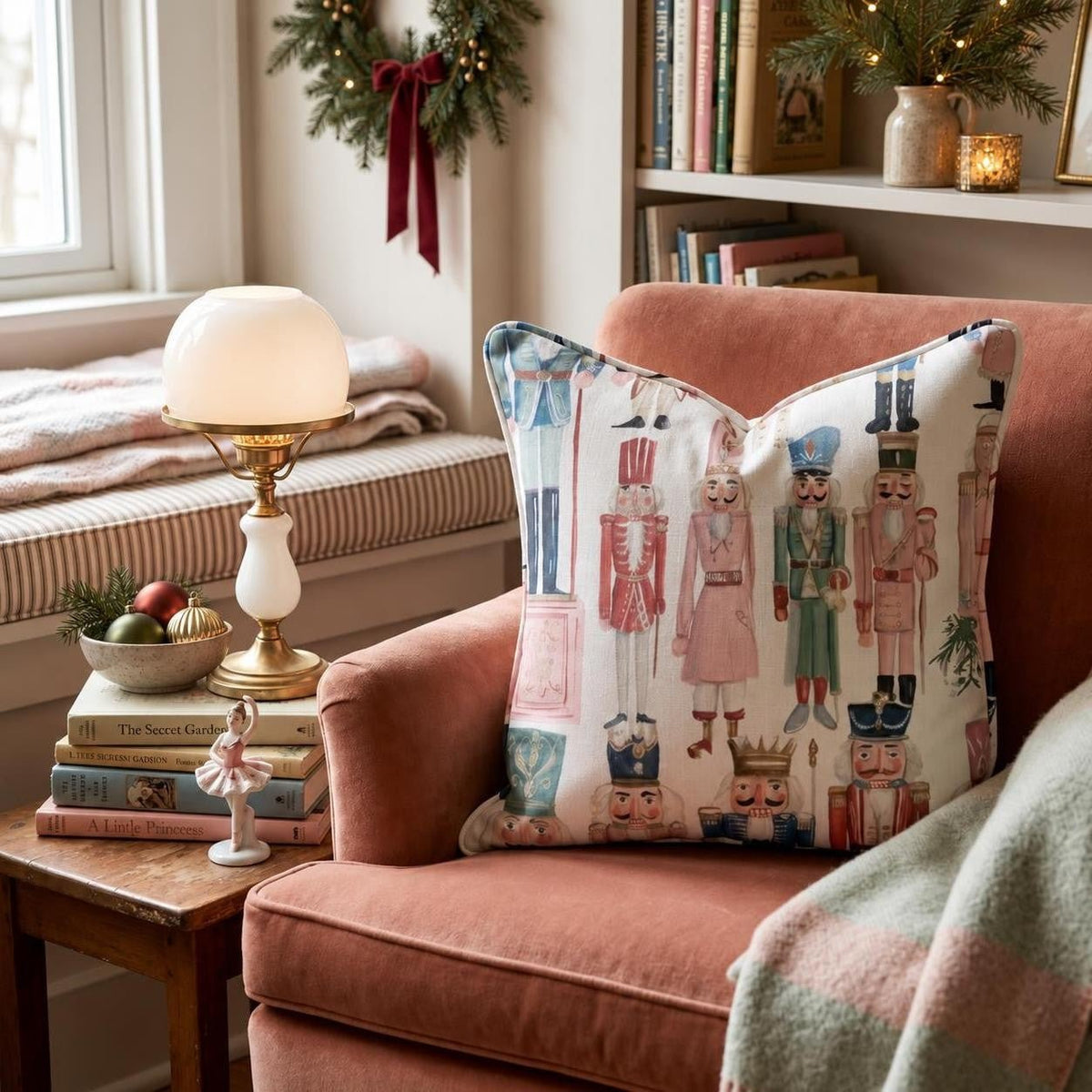 Nutcracker Gala Throw Pillow throw pillow - Hillcroft Home