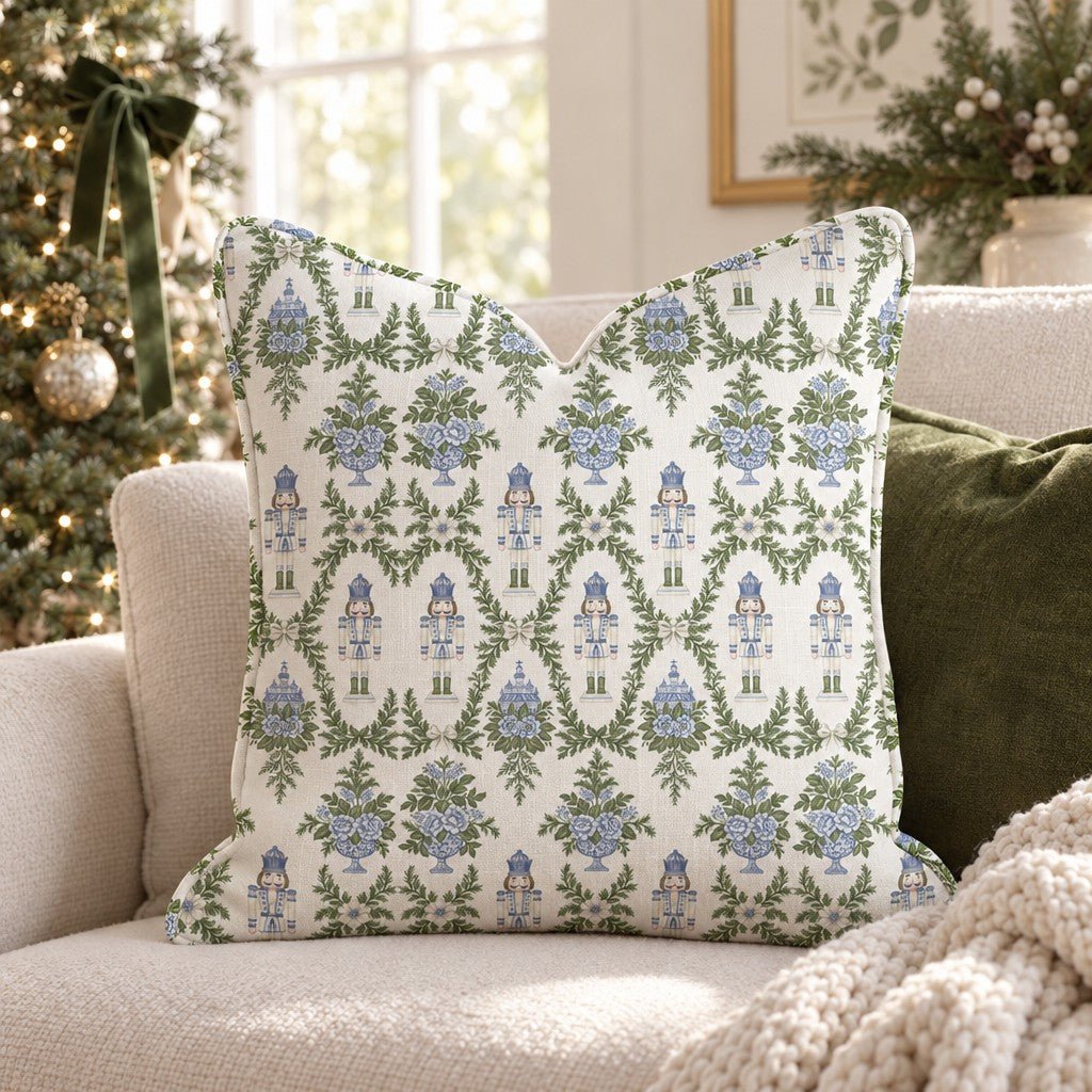 Nutcracker Manor Throw Pillow throw pillow - Hillcroft Home