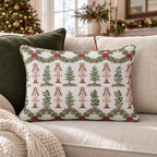 Nutcracker Poinsettia Throw Pillow throw pillow - Hillcroft Home
