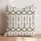 Nutcracker Poinsettia Throw Pillow throw pillow - Hillcroft Home