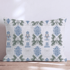 Nutcracker Suite in Blue Throw Pillow throw pillow - Hillcroft Home