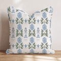 Nutcracker Suite in Blue Throw Pillow throw pillow - Hillcroft Home