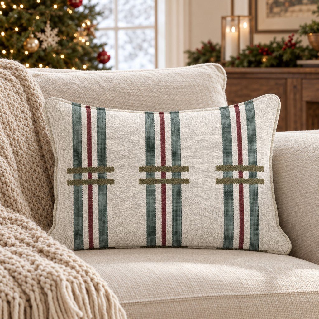 Nutcracker Ticking Throw Pillow throw pillow - Hillcroft Home