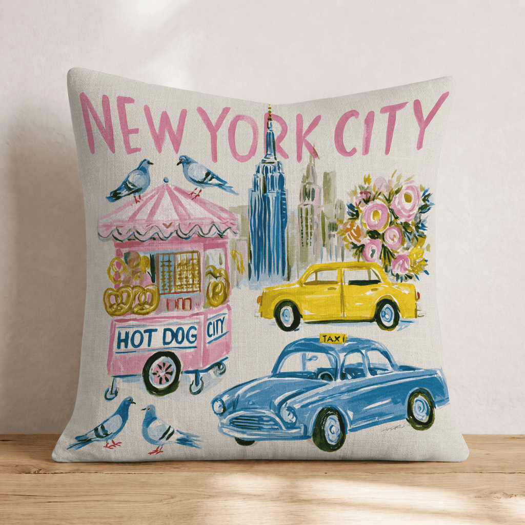 NYC Collage Throw Pillow - Hillcroft Home