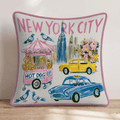 NYC Collage Throw Pillow - Hillcroft Home
