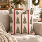 O Tannenstripe Throw Pillow throw pillow - Hillcroft Home