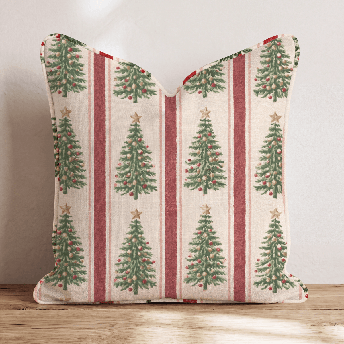 O Tannenstripe Throw Pillow throw pillow - Hillcroft Home