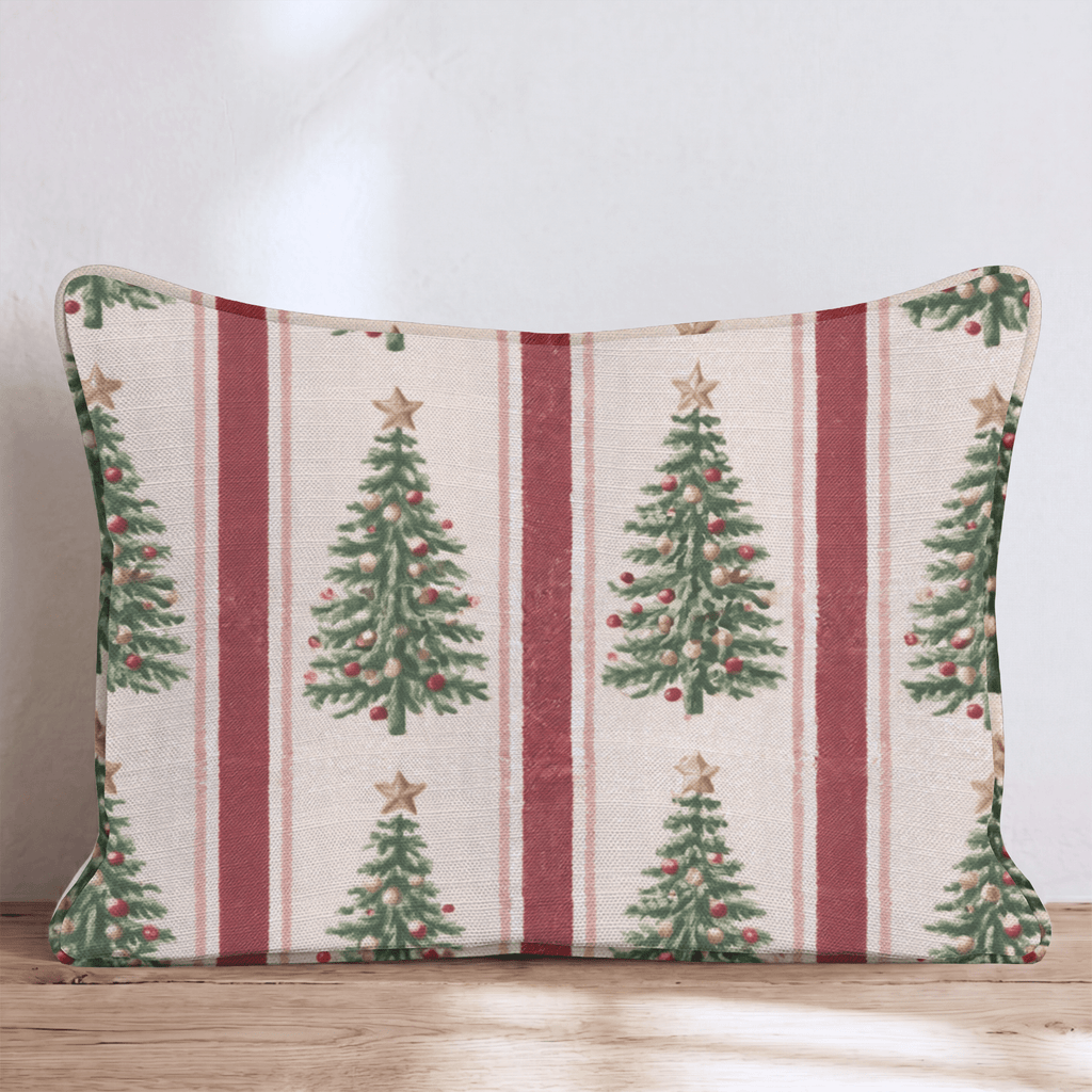 O Tannenstripe Throw Pillow throw pillow - Hillcroft Home