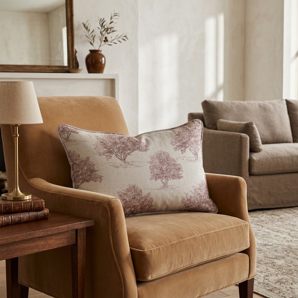 Oak Grove Toile Throw Pillow - Hillcroft Home