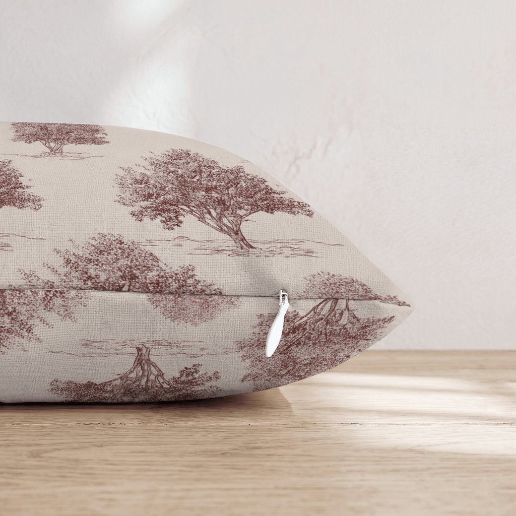 Oak Grove Toile Throw Pillow - Hillcroft Home