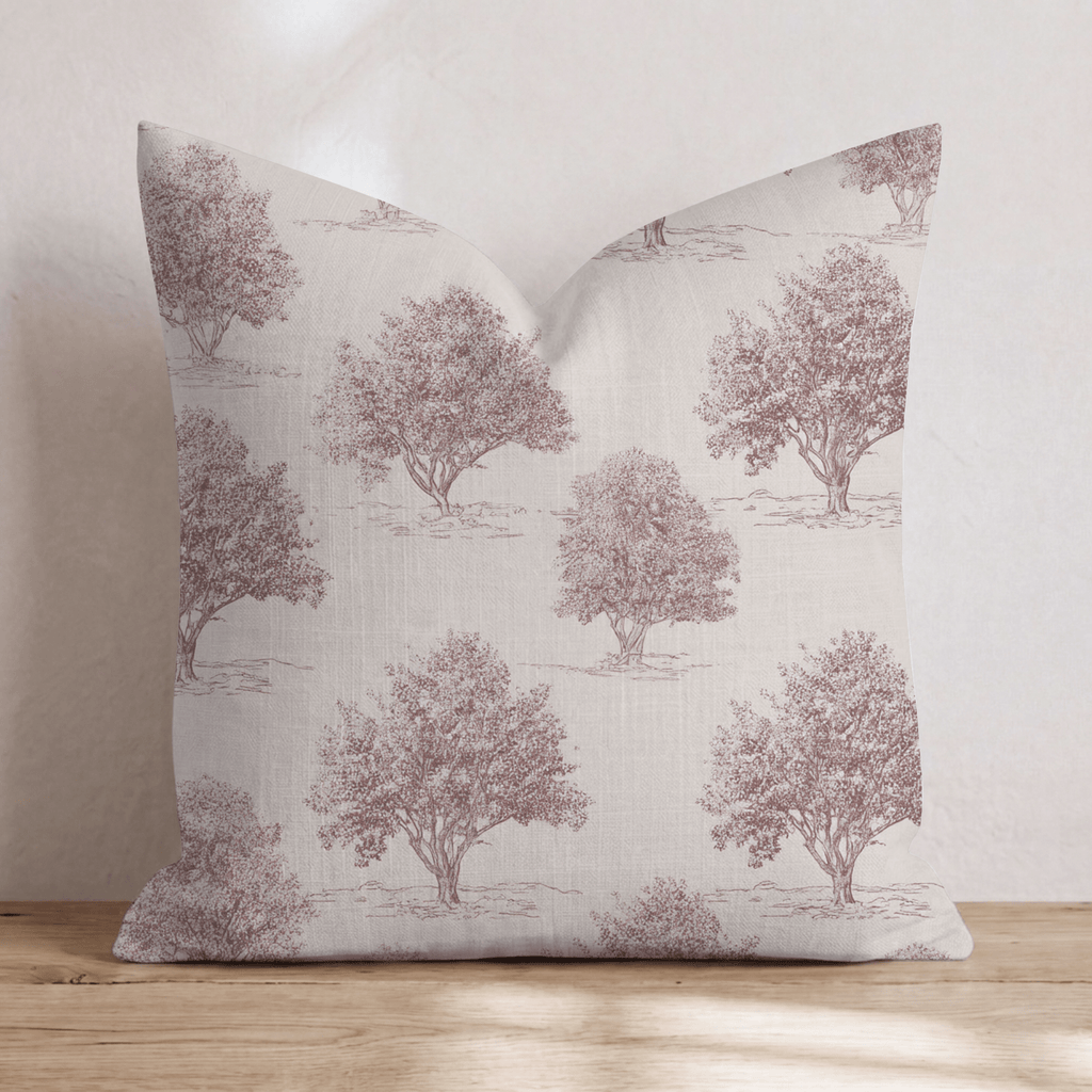 Oak Grove Toile Throw Pillow - Hillcroft Home
