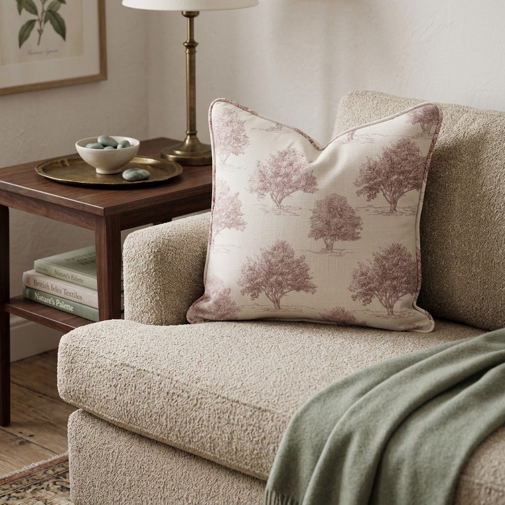 Oak Grove Toile Throw Pillow - Hillcroft Home