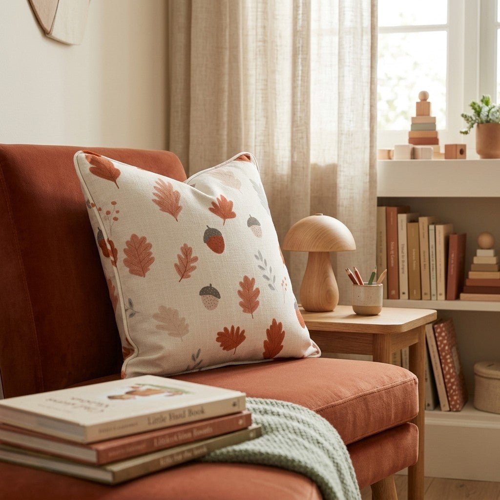 Oak Leaf and Acorn Throw Pillow - Hillcroft Home