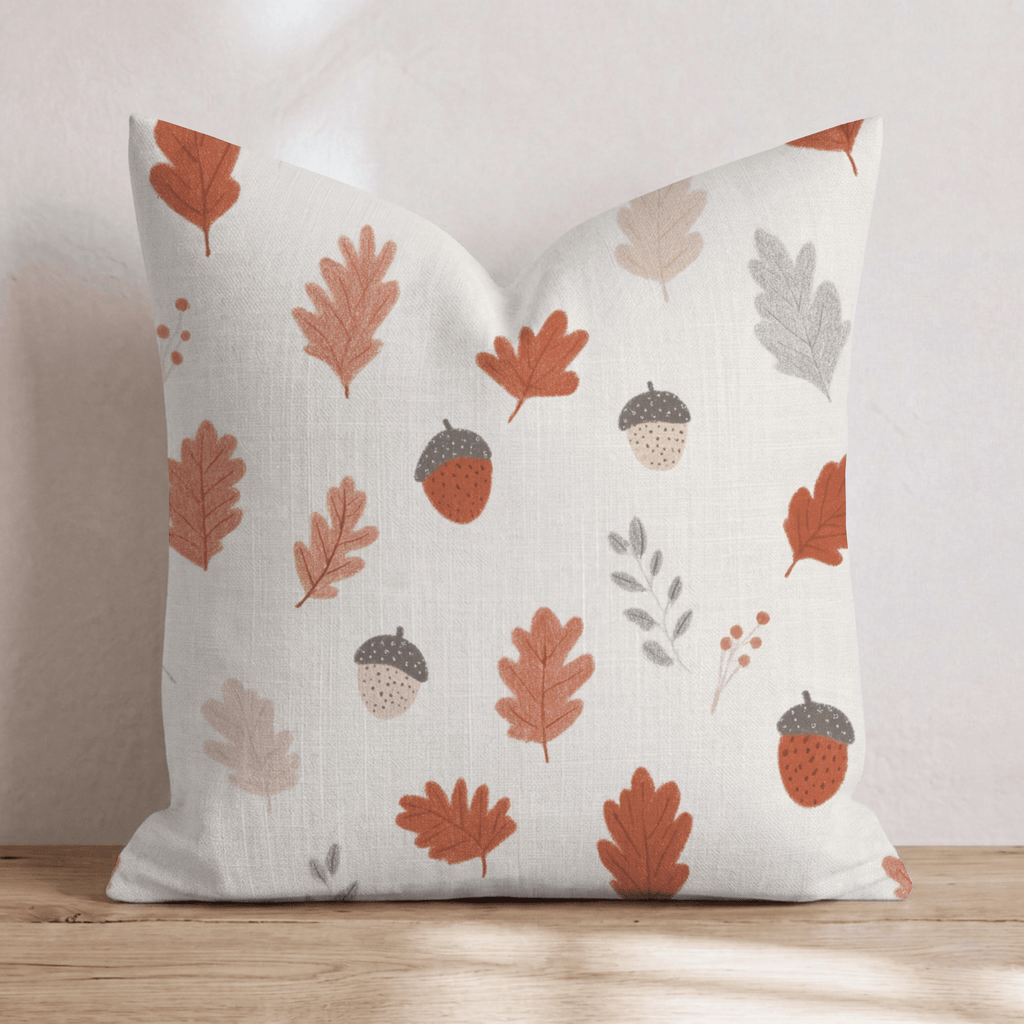 Oak Leaf and Acorn Throw Pillow - Hillcroft Home
