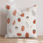 Oak Leaf and Acorn Throw Pillow - Hillcroft Home