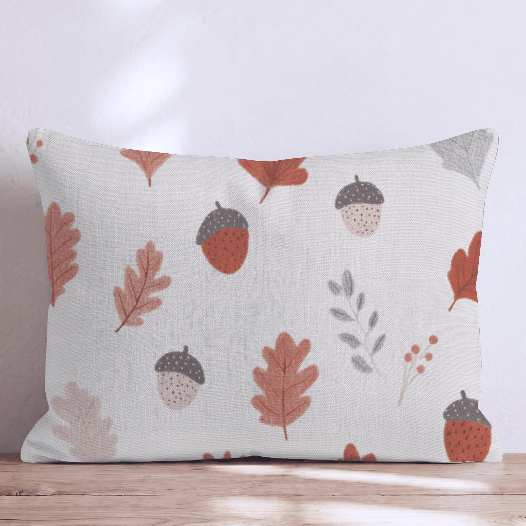 Oak Leaf and Acorn Throw Pillow - Hillcroft Home