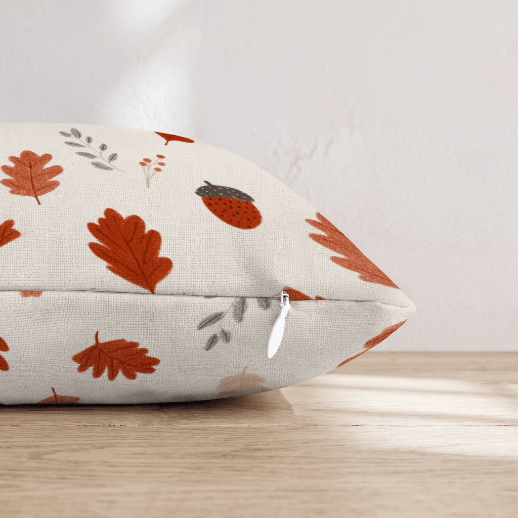 Oak Leaf and Acorn Throw Pillow - Hillcroft Home
