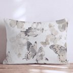 Oatmilk Butterflies Throw Pillow throw pillow - Hillcroft Home