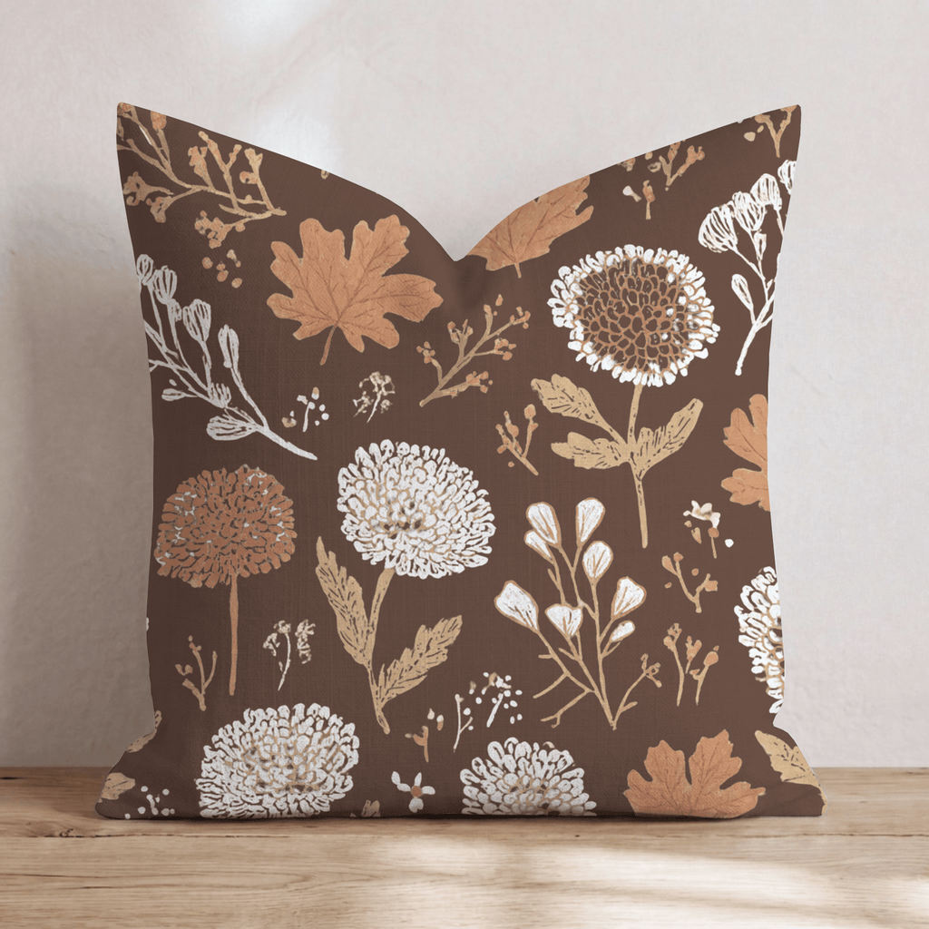 October Blooms Throw Pillow - Hillcroft Home