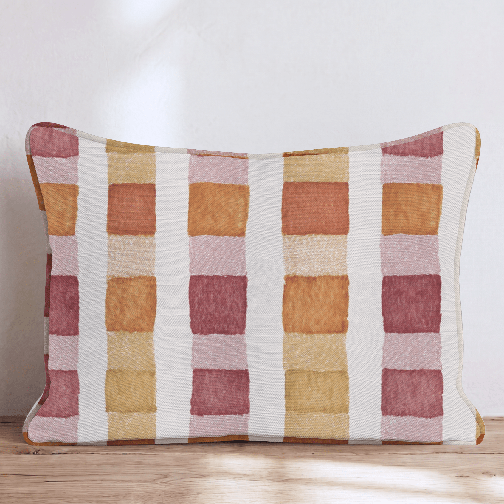 October Gingham Throw Pillow - Hillcroft Home