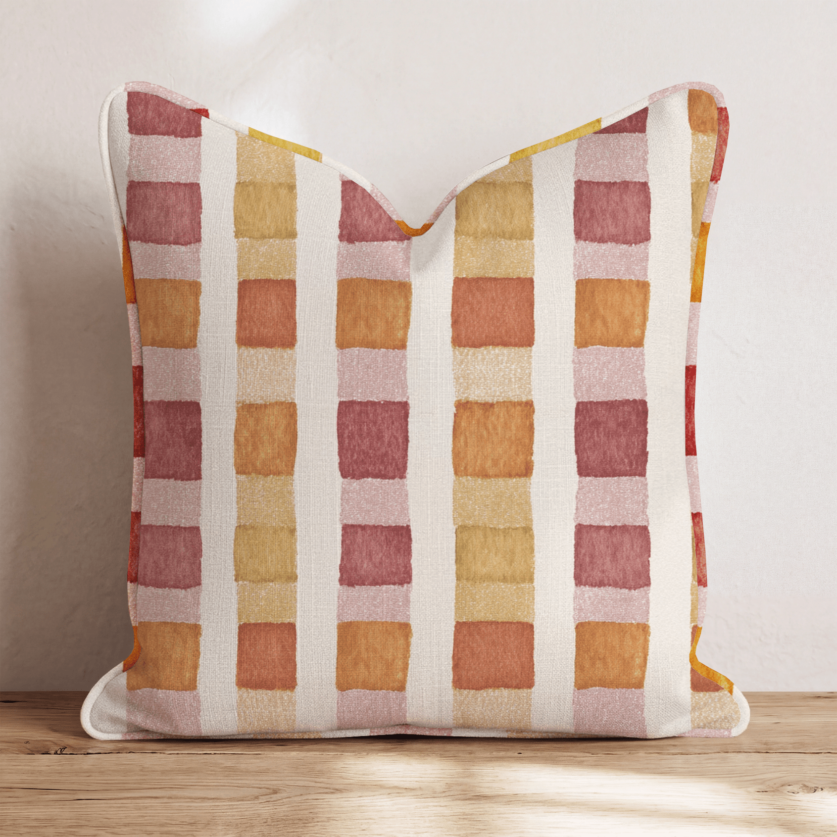 October Gingham Throw Pillow - Hillcroft Home