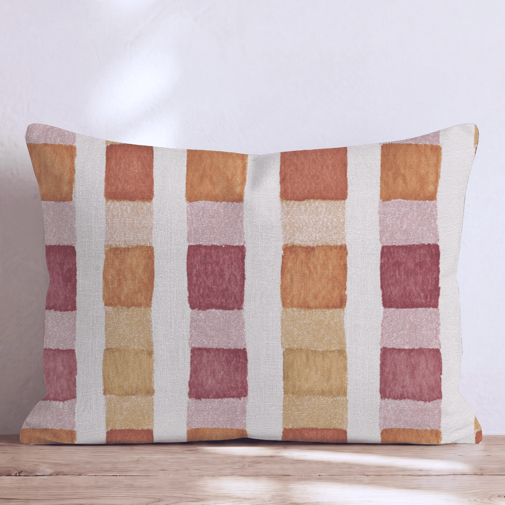 October Gingham Throw Pillow - Hillcroft Home