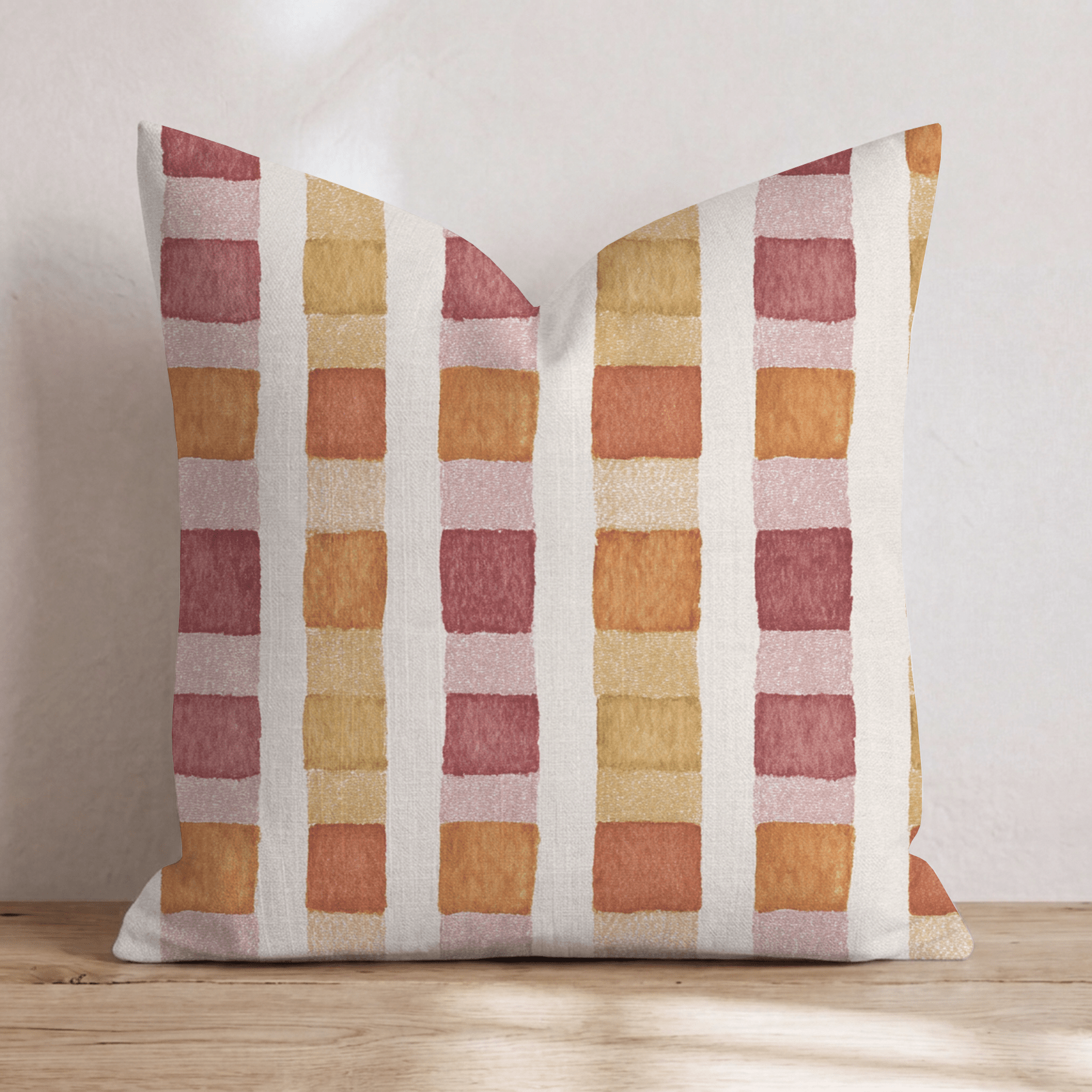 October Gingham Throw Pillow - Hillcroft Home