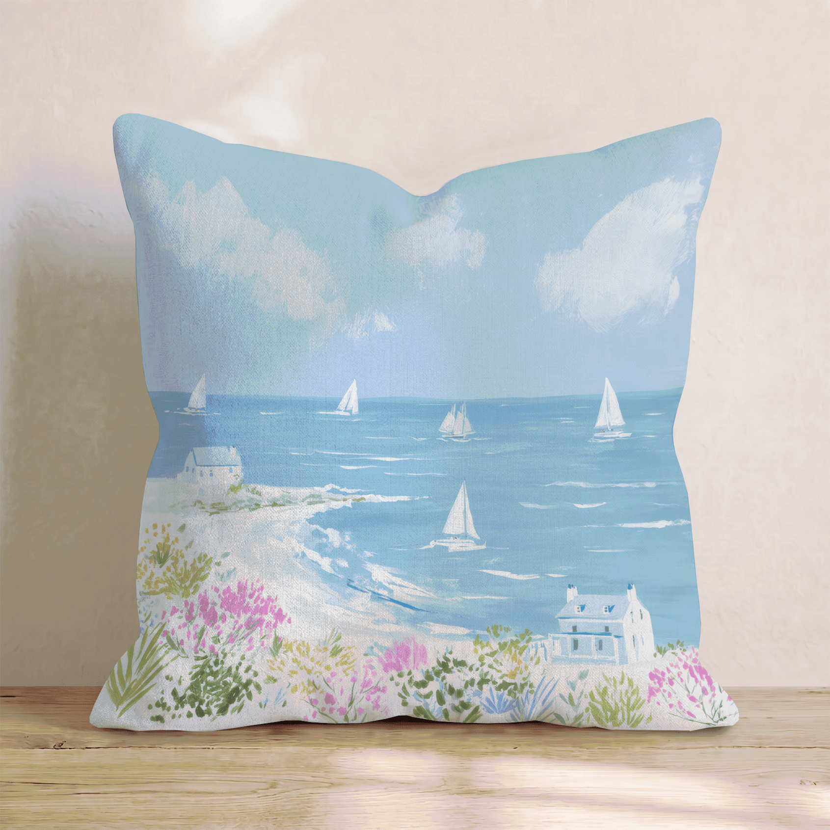 Off the Coast Throw Pillow - Hillcroft Home