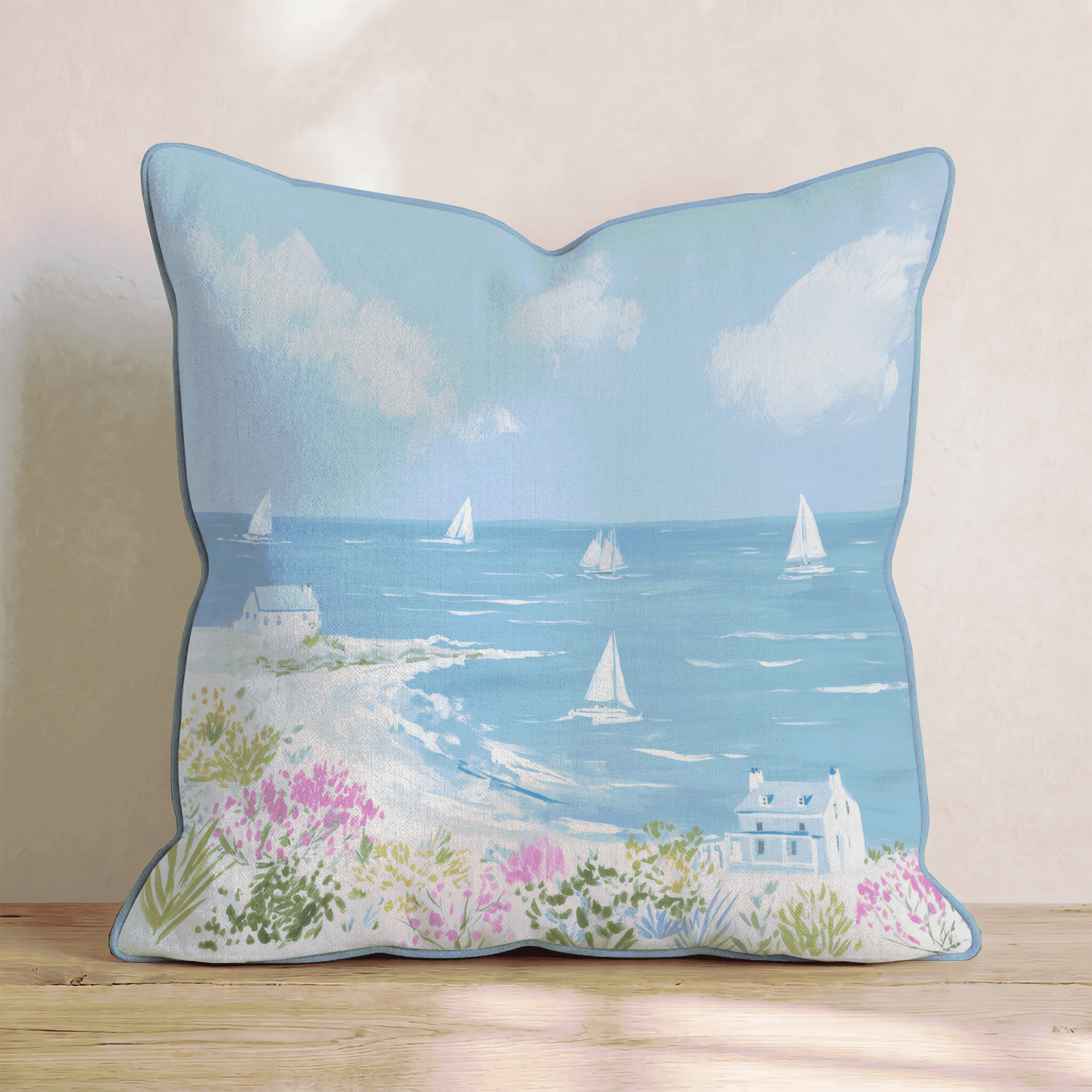 Off the Coast Throw Pillow - Hillcroft Home