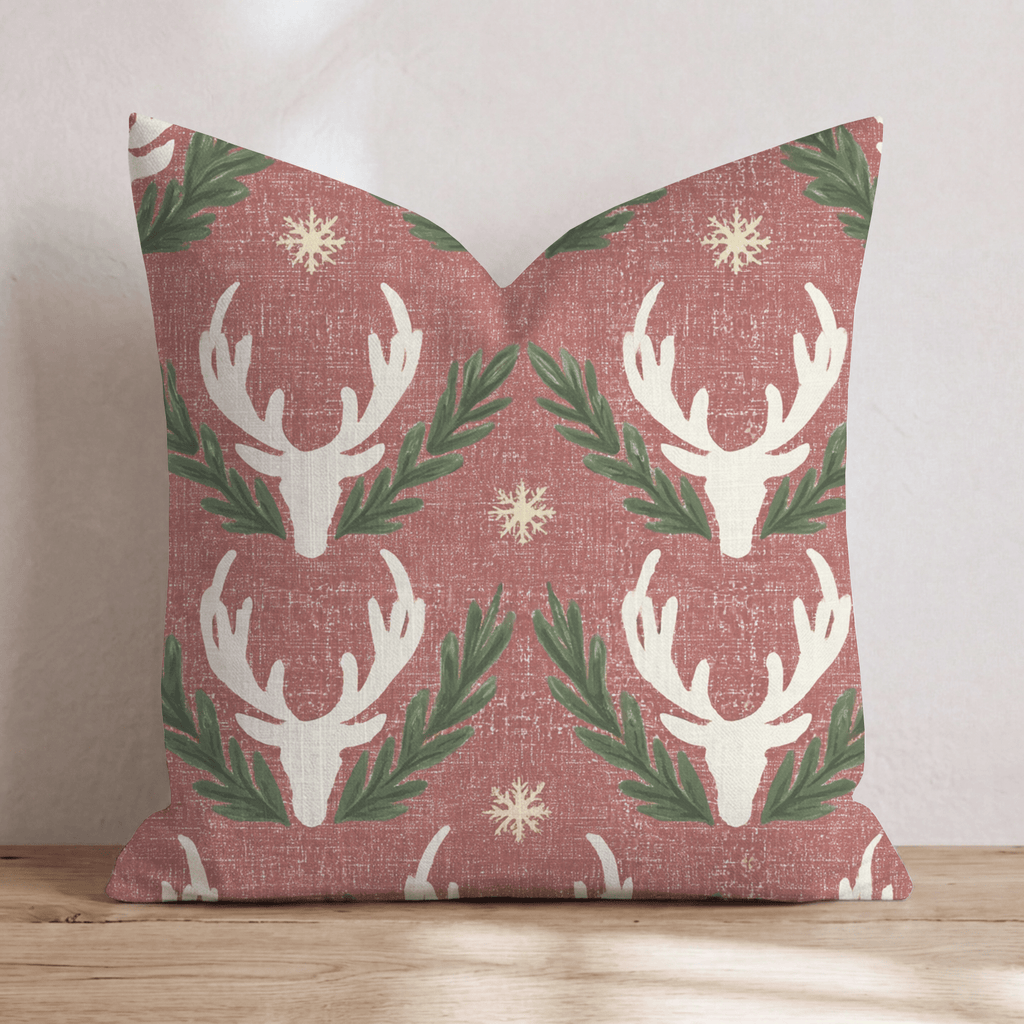 Oh Deer, It's Christmas Throw Pillow throw pillow - Hillcroft Home