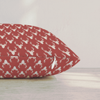 Oh Deer Red Throw Pillow throw pillow - Hillcroft Home