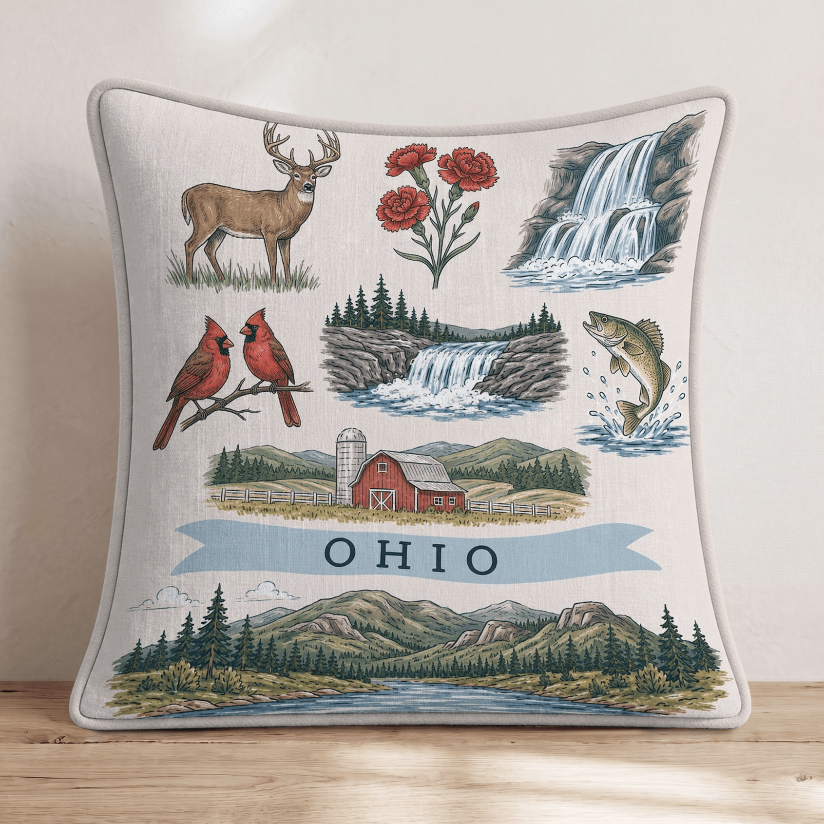 Ohio Gallery Throw Pillow - Hillcroft Home